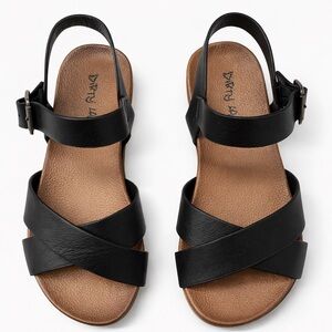 Black Leather Sandals